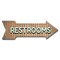 Signmission Restrooms Arrow Decal Funny Home Decor 18in Wide D-A-999642 - alternate 1